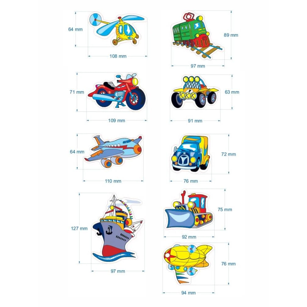 Magnet-Set Fahrzeuge – 9 kinderfreundliche Magnete für Spiel & Deko