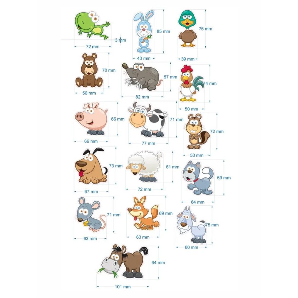 Magnet-Set Tierfarm-Tiere – 16 kinderfreundliche Magnete für Spiel & Deko