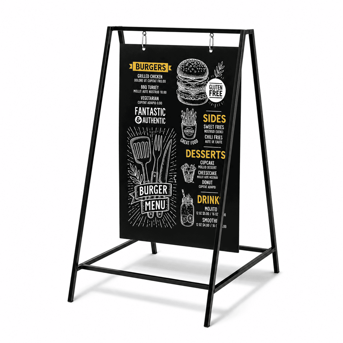 Gehwegkreidetafel „Swing Display“, Outdoor