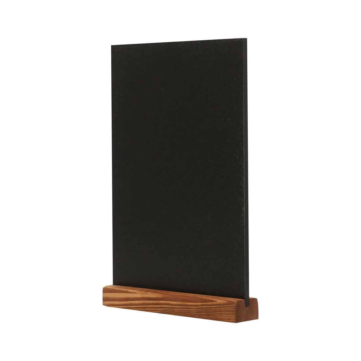 Tischaufsteller-Kreidetafeln mit Holzbasis Braun, Hoch- und Querformat