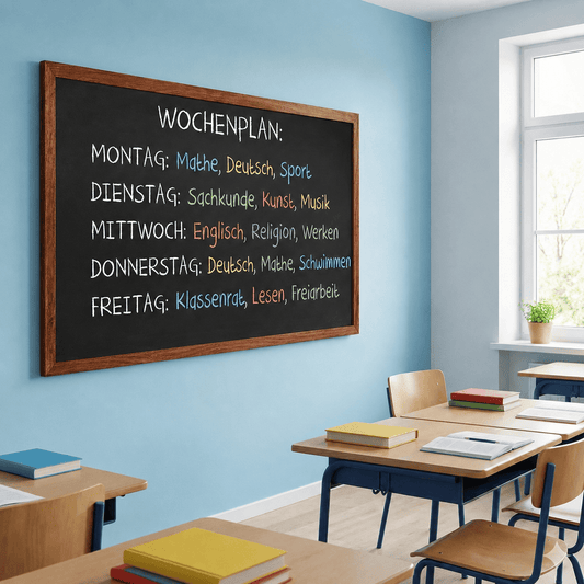 Kreidetafel "InspiraBoard" 60x120cm mit Holzrahmen – Indoor