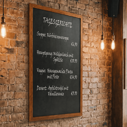 Kreidetafel "InspiraBoard" 80x120cm mit Holzrahmen – Indoor