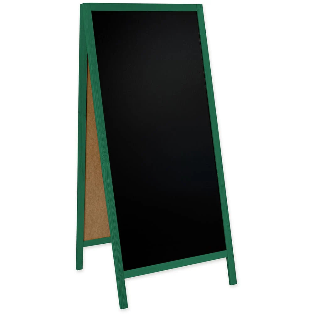 Holz Kreidetafel-Aufsteller, 60x172cm, Grün, Indoor
