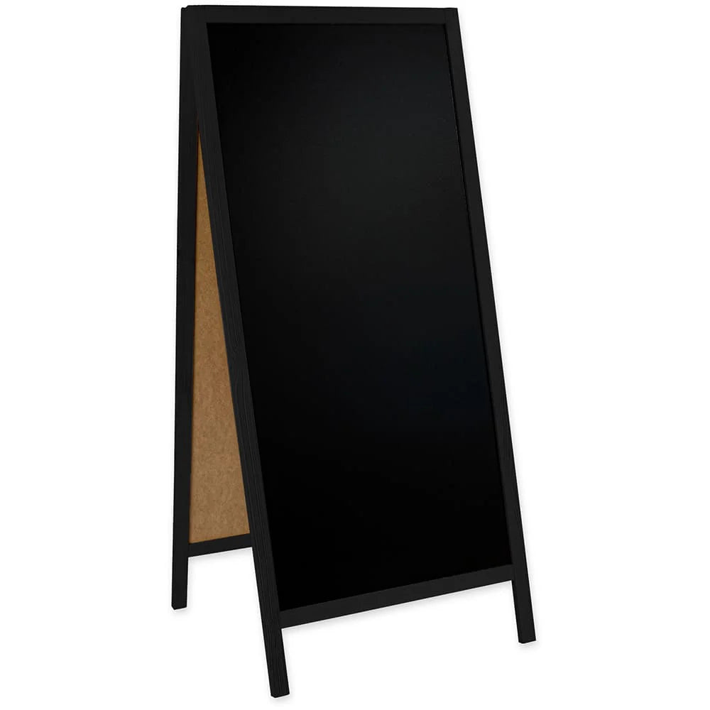Holz Kreidetafel-Aufsteller, 60x172cm, Schwarz, Indoor