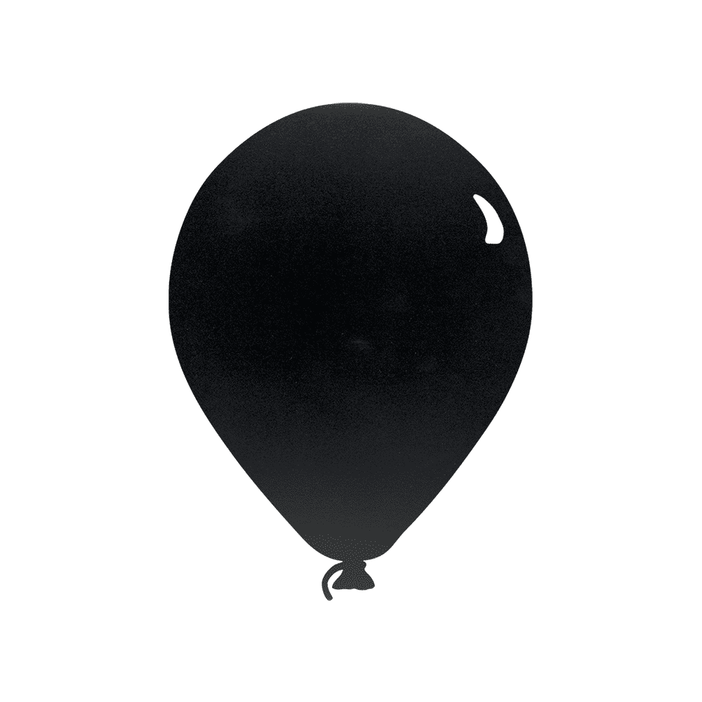 Ballon Kreidetafel Silhouette zum Beschriften mit Kreidemarker für Feste, Geburtstage, Partys oder Zuhause