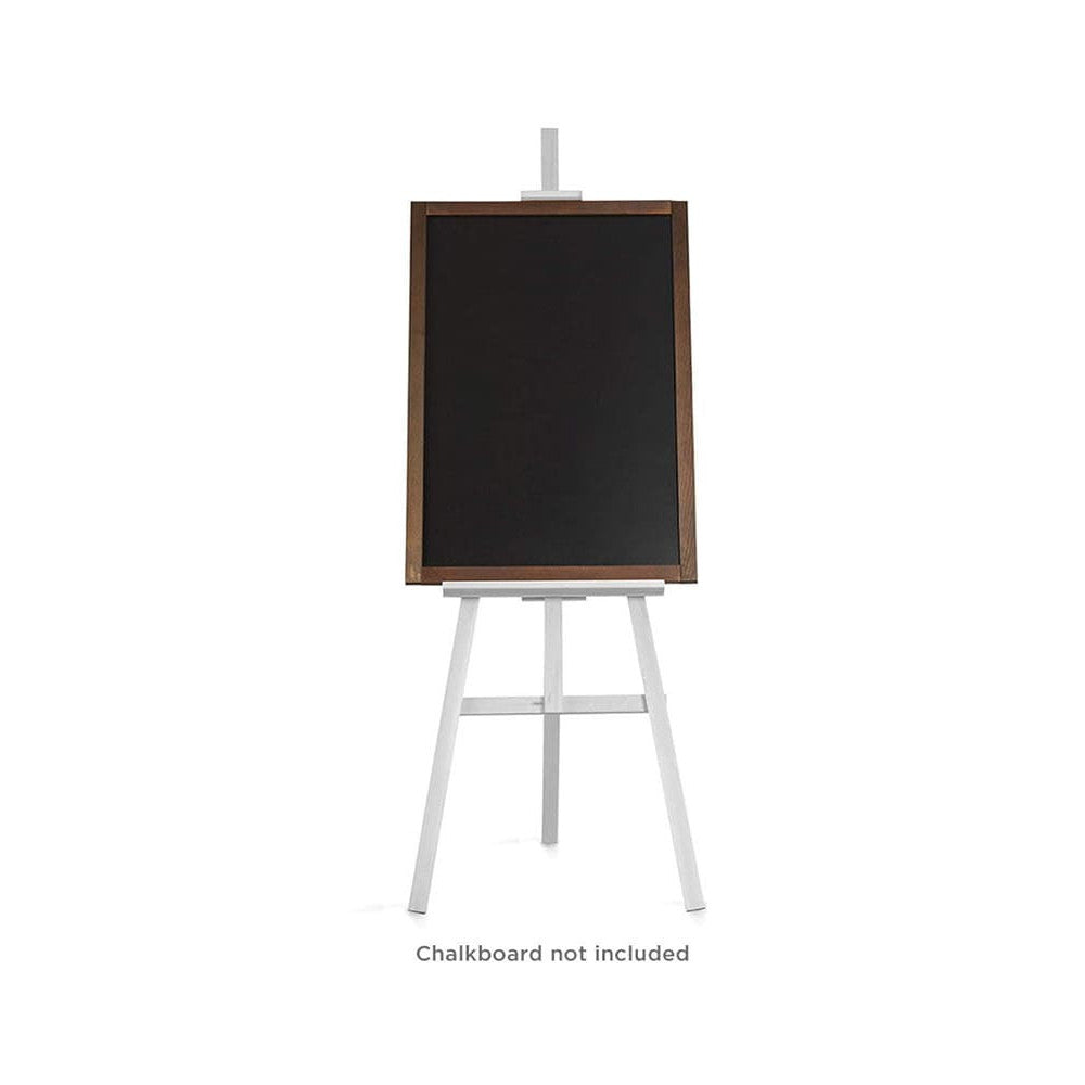 Buchenholz Staffelei Weiss mit Kreidetafel Beispiel
