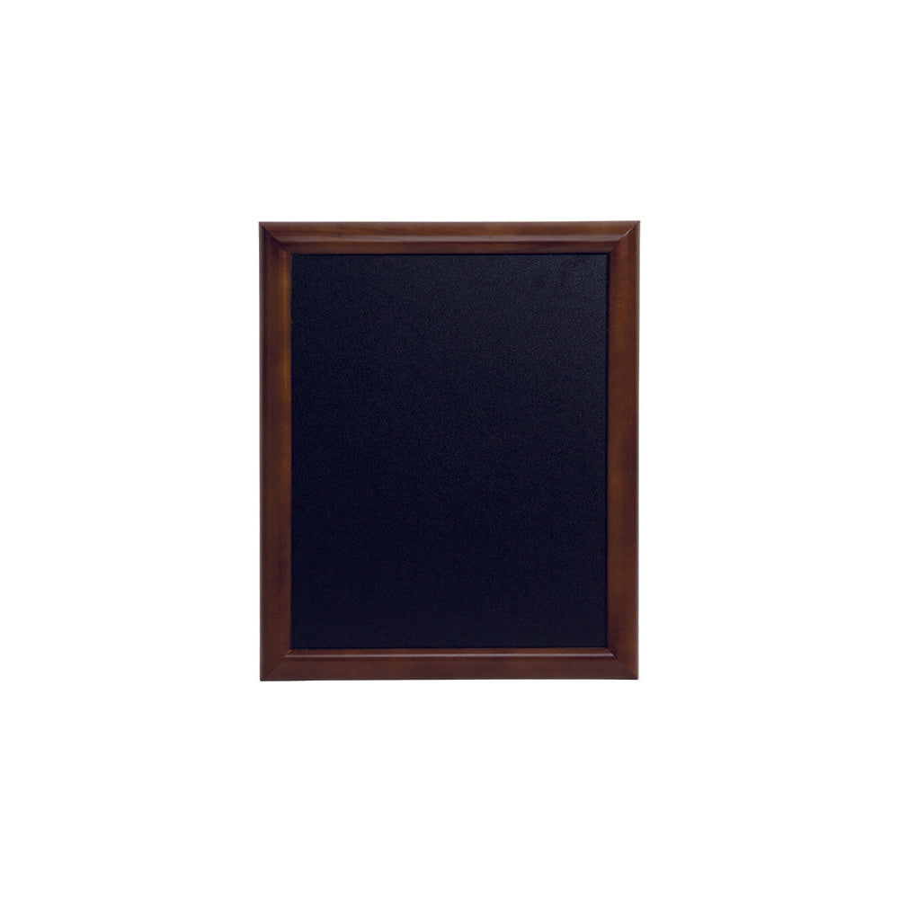 Dunkelbraune Kreidetafel mit Holzrahmen, gerundete Wandtafel mit Kreidetafelfläche, 60x80cm