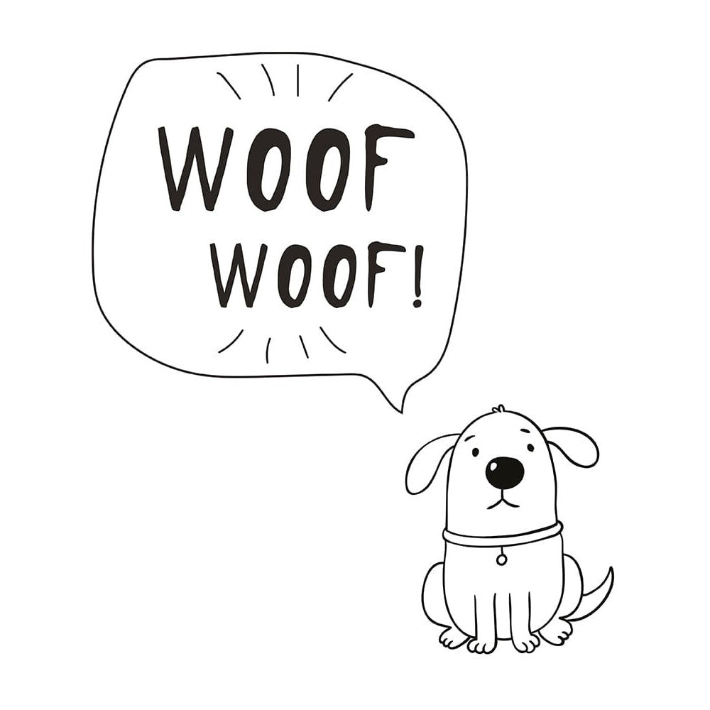 Fensterschablone Hund zum Nachzeichnen
