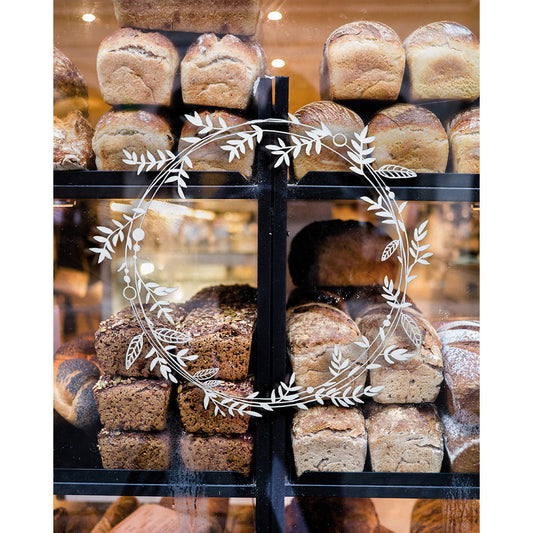 Fensterschablonen Kranz zum Nachzeichnen