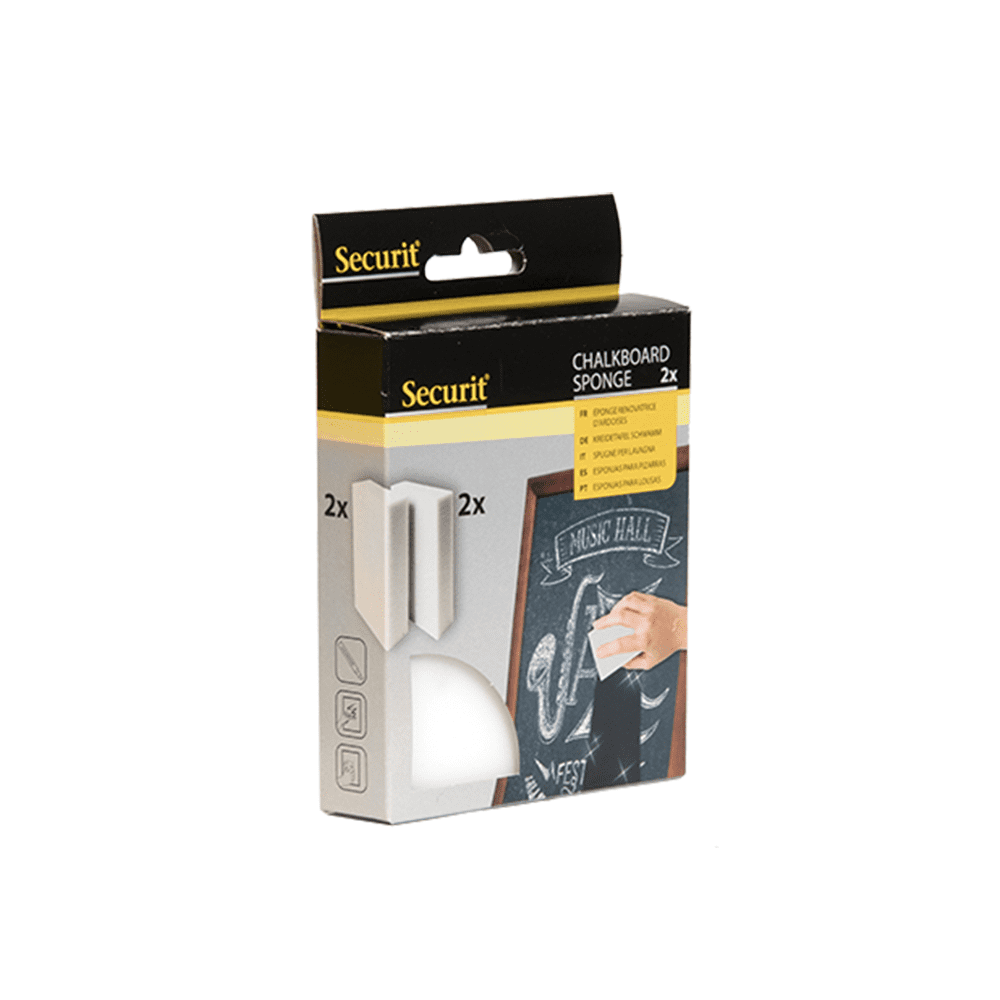Securit® fester Reinigungsschwamm für Kreidetafeln, 2 Stück