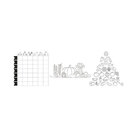 Food Schablonen zum Nachzeichnen für Fenster & Kundenstopper