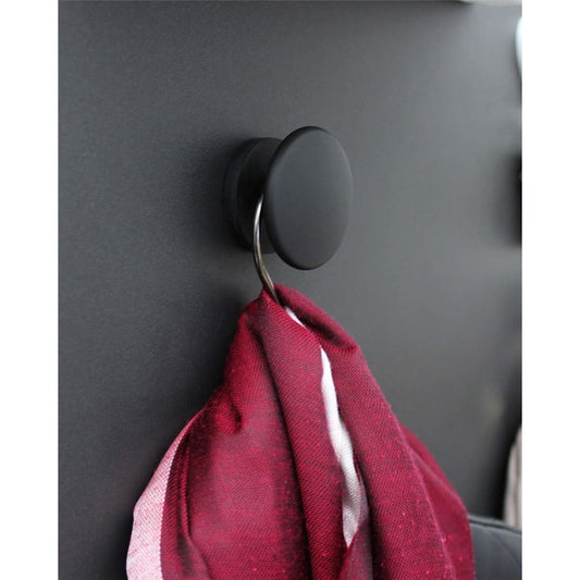 KalaMitica® Neodym-Magnetische Garderobenhaken Neodym, Ø5.2cm, Schwarz, 2 Stk.