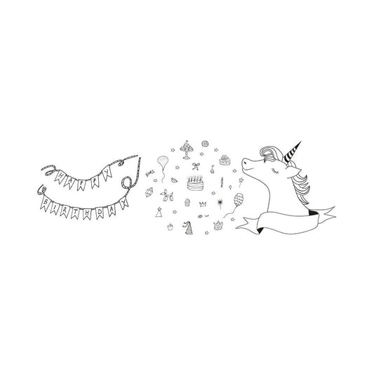 Geburtstag Fensterschablonen zum Nachzeichnen