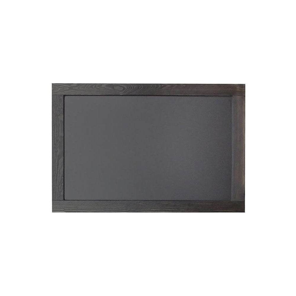 Grosse Kreidetafel mit dickem Holzrahmen in Schwarz, Kiefernholz