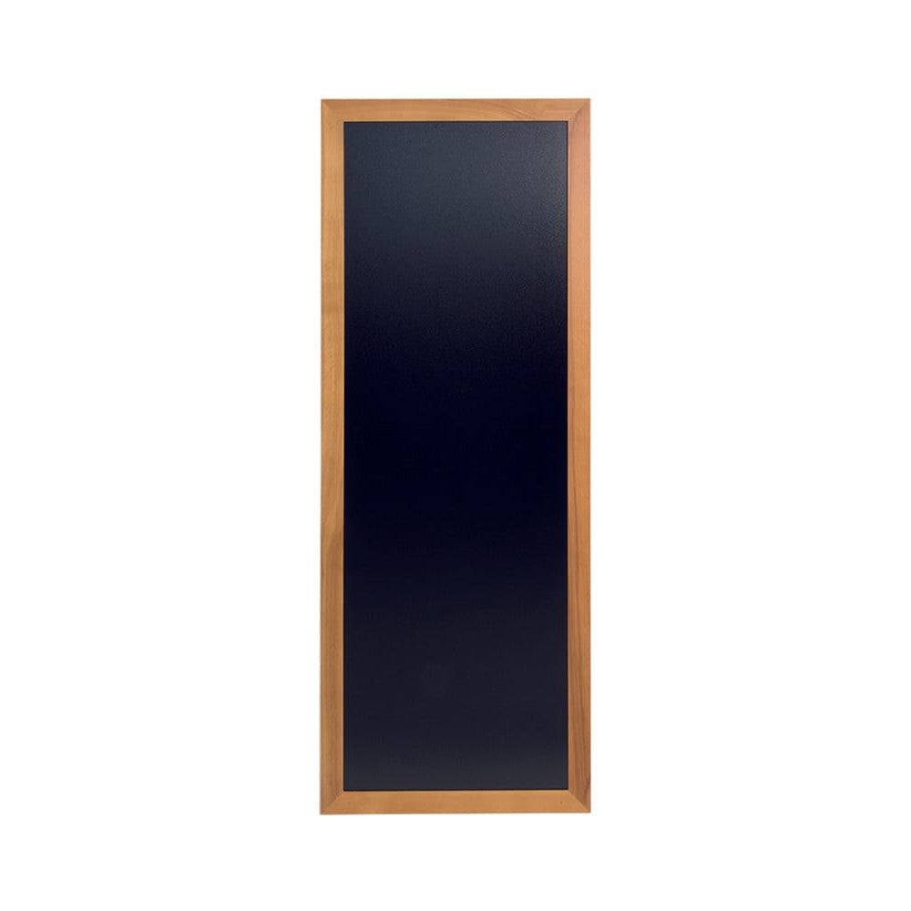 Hellbraune Holz Kreidetafel mit schwarzer Kreidefläche, 56x150cm, Securit Wandtafel