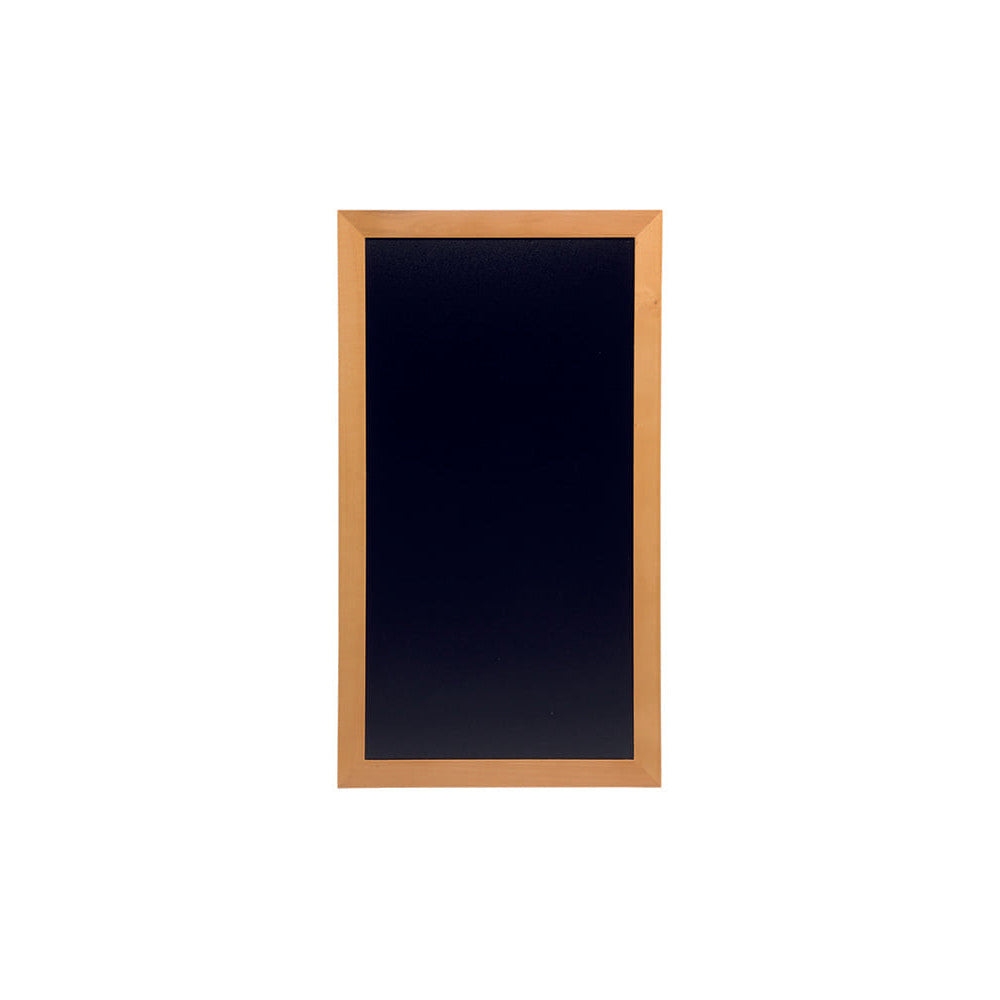 Hellbraune Kreidetafel mit flachem Holzrahmen, Premium Wandtafel mit schwarzer Kreidetafel Oberfläche