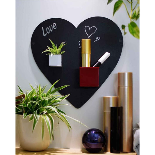 Herz Wandkreidetafel magnetisch schwarz