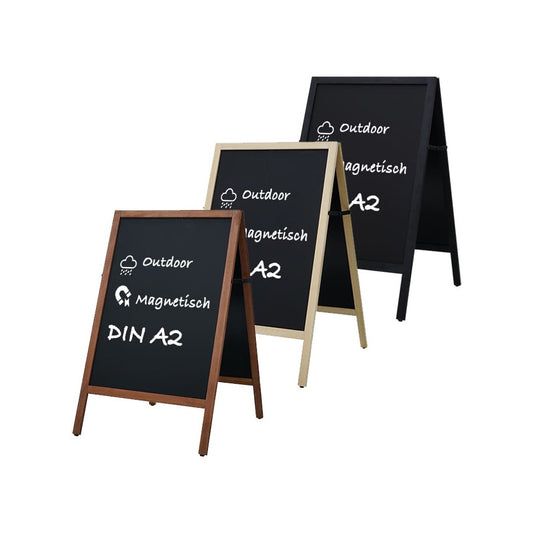 Holz Kundenstopper DIN A2 i drei verschiedenen Farben