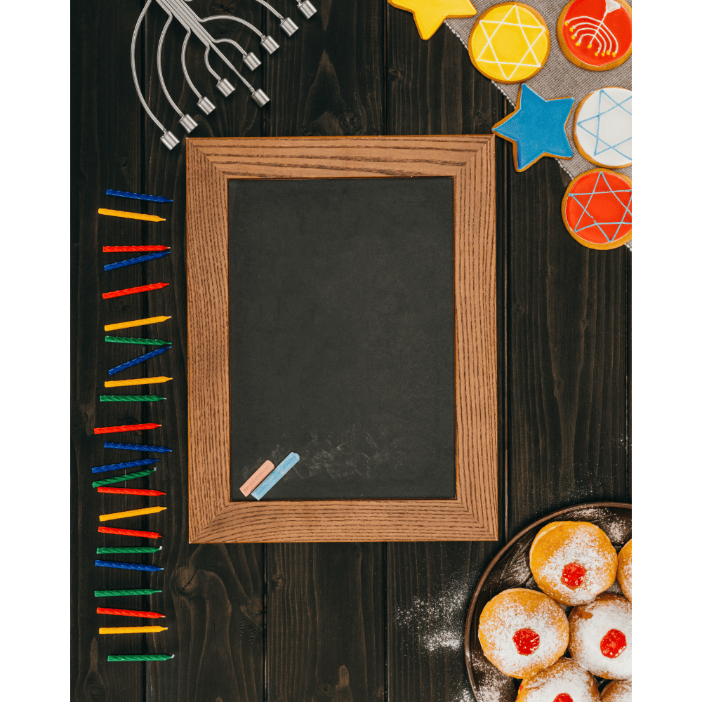 InspiraBoard Wandkreidetafeln mit hochwertigem Holzrahmen Dunkelbraun