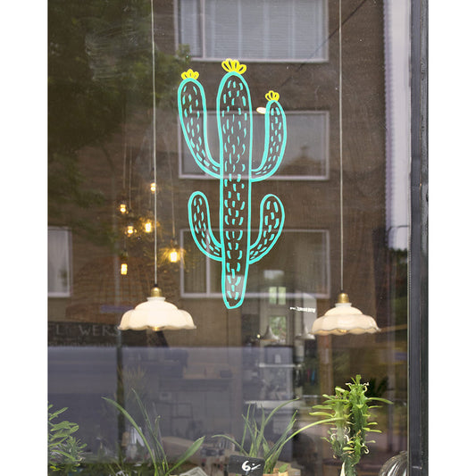 Kaktuspflanze Fensterschablone nachgezeichnet