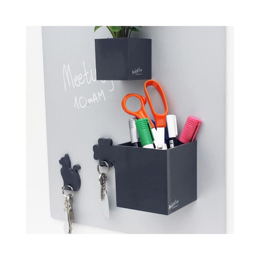 Kalamitica Würfelbehälter magnetisch anthrazit 3er-set