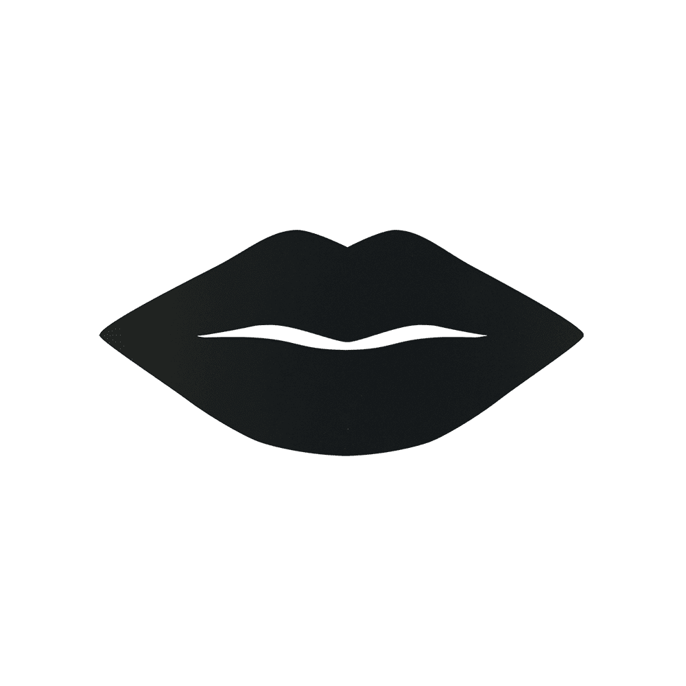 KISS Lippen Wandkreidetafel Silhouette Securit