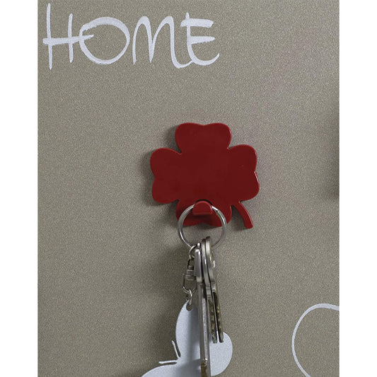 Kleeblatt Schlüsselanhänger magnetisch rot