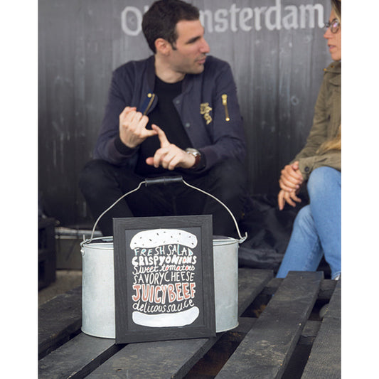 kleine Kreidetafel in Schwarz, 20x24cm, von der Marke Securit