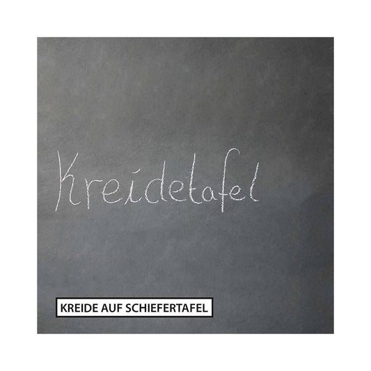 Kreidebeschriftung auf Schiefertafel