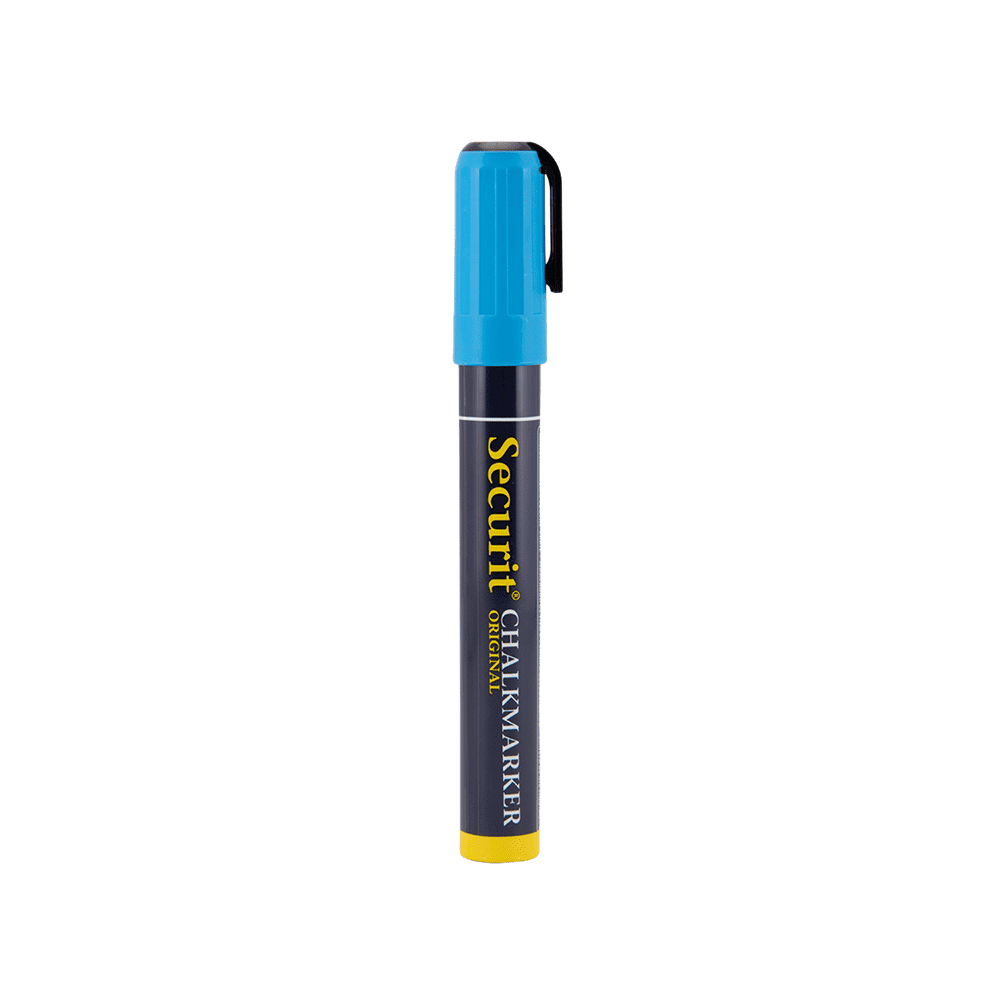 Kreidemarker blau mit 2-6mm Schreibspitze, blauer Kreidemarker für das Beschriften von Kreidetafeln und Wandtafeln