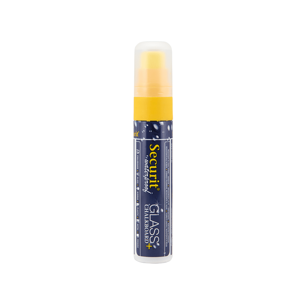 Kreidemarker gelb wasserfest 7-15mm Schreibdicke, gelber Kreidemarker wasserfest für Kreidetafeln & Wandtafeln