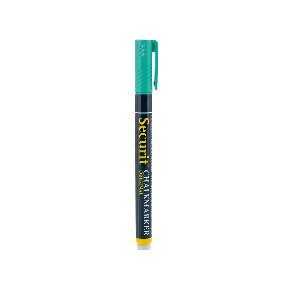 Kreidemarker grün mit 1-2mm Spitze zum Schreiben, Kreidestift grün geeignet für das Beschriftgen von Kreidetalfen, Glas und Boards