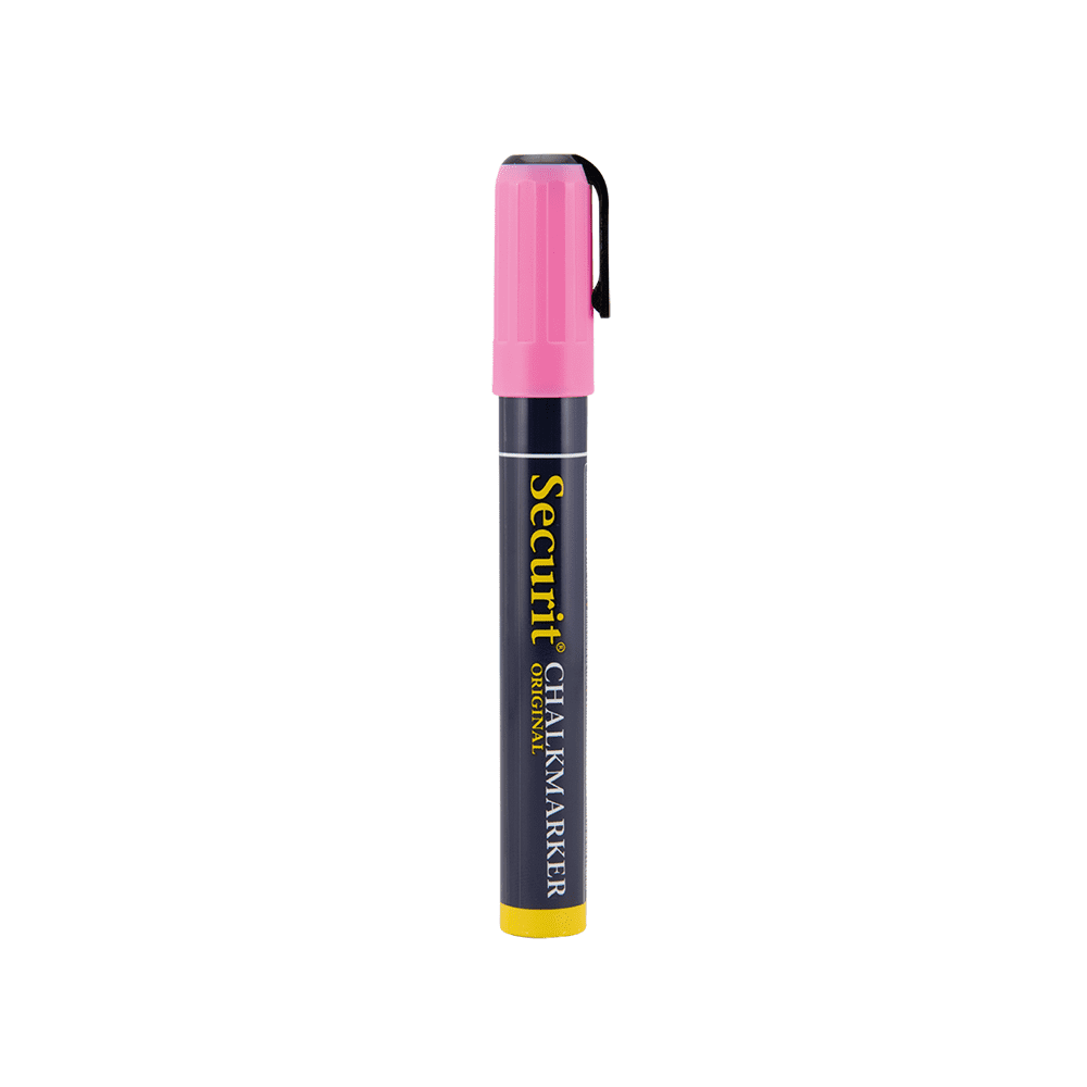 Kreidemarker pink mit 2-6mm Spitze, pinker Kreidemarker Securit für das Beschriften mit Kreidetafeln, Boards und Glas