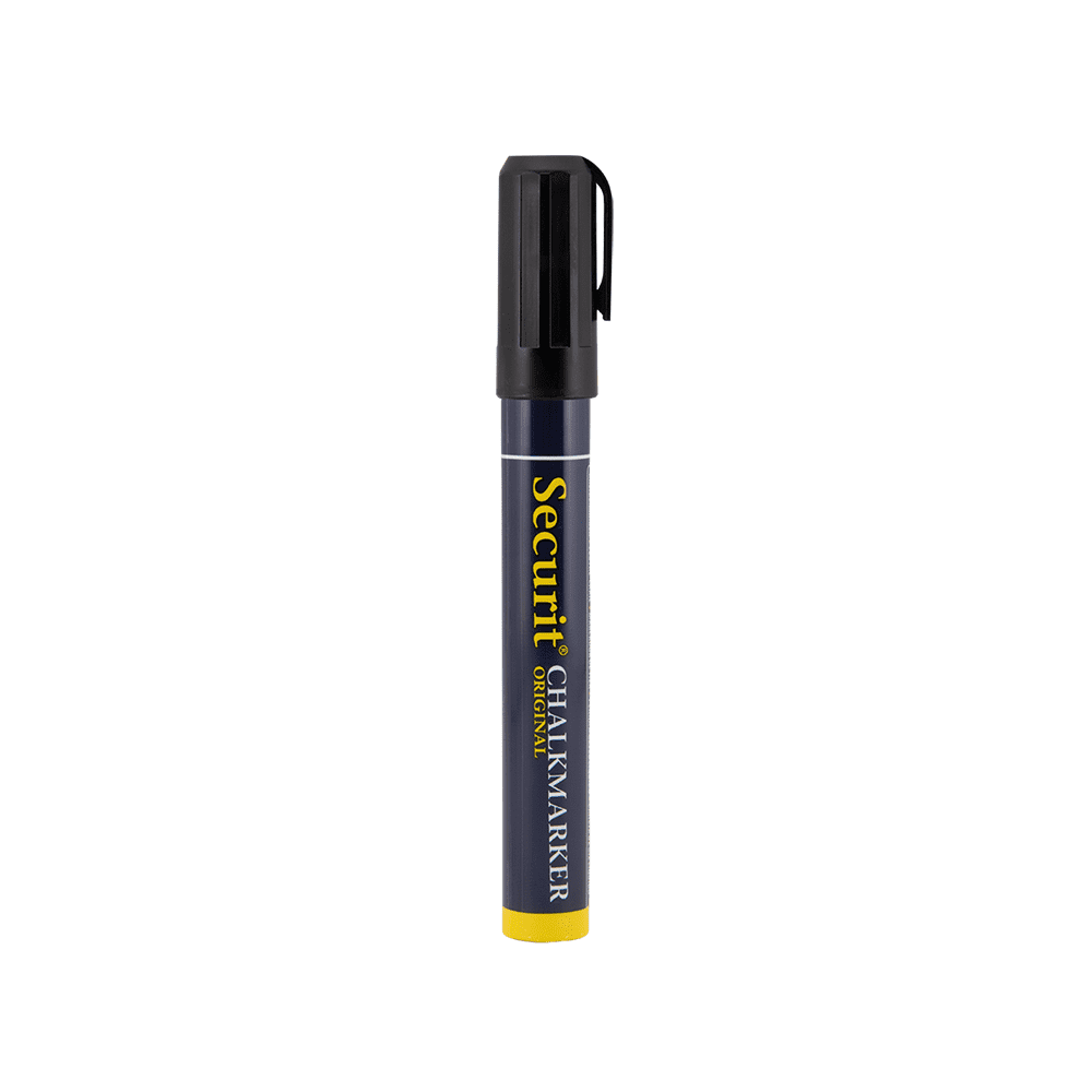 Kreidemarker schwarz mit 2-6mm Spitze für das Beschriften von Kreidetafeln, Glas und Boards, Kreidestifte für Kreidetafeln schwarz