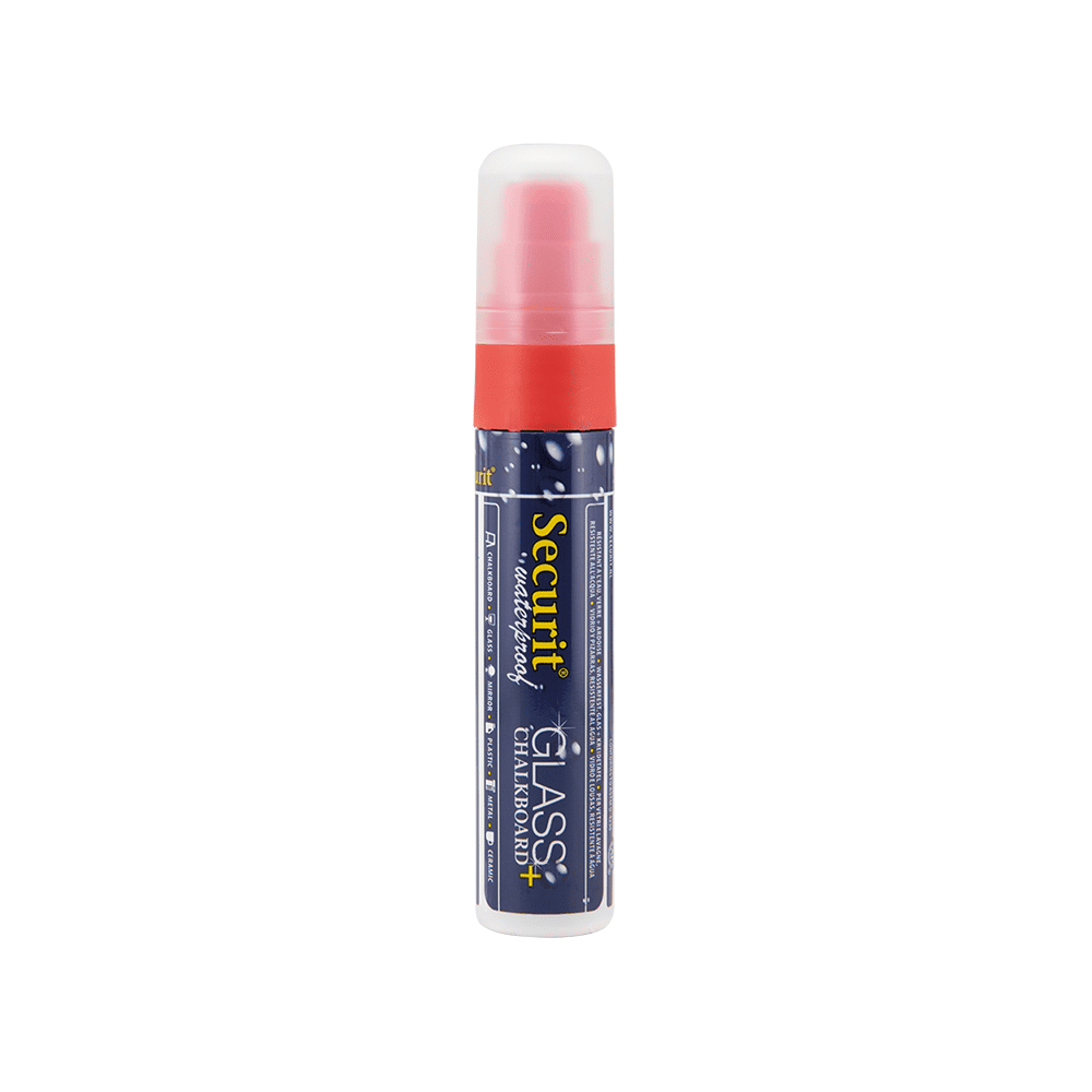 Kreidemarker wasserfest rot für Kreidetafeln & Wandtafeln, wasserfester Kreidemarker rot mit 7-15mm Strichbreite