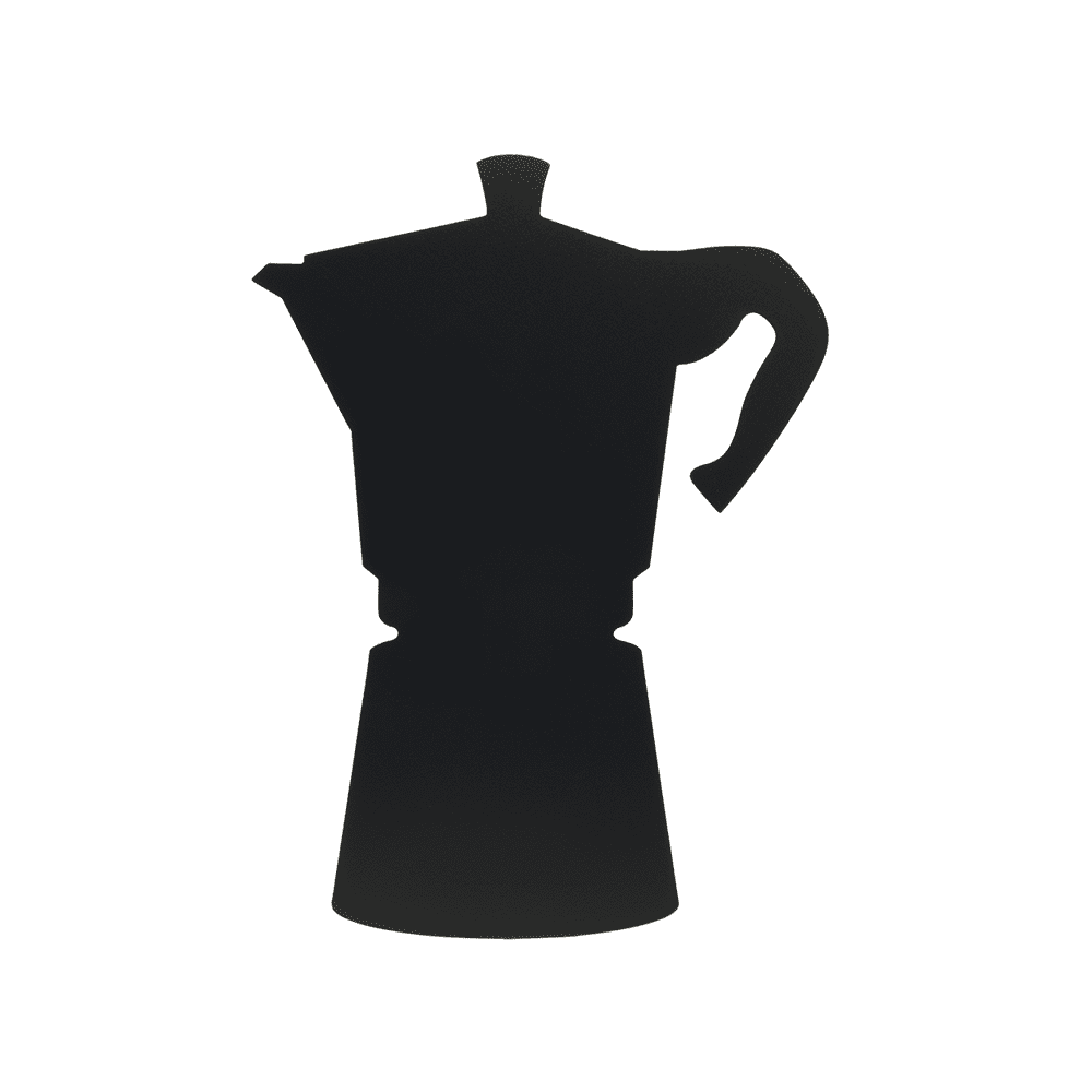 Kreidetafel Kaffeekannen Form Silhouette für Kaffeebars und Zuhause, Kanne Silhouette schwarz zum beschriften mit Kreidemarker