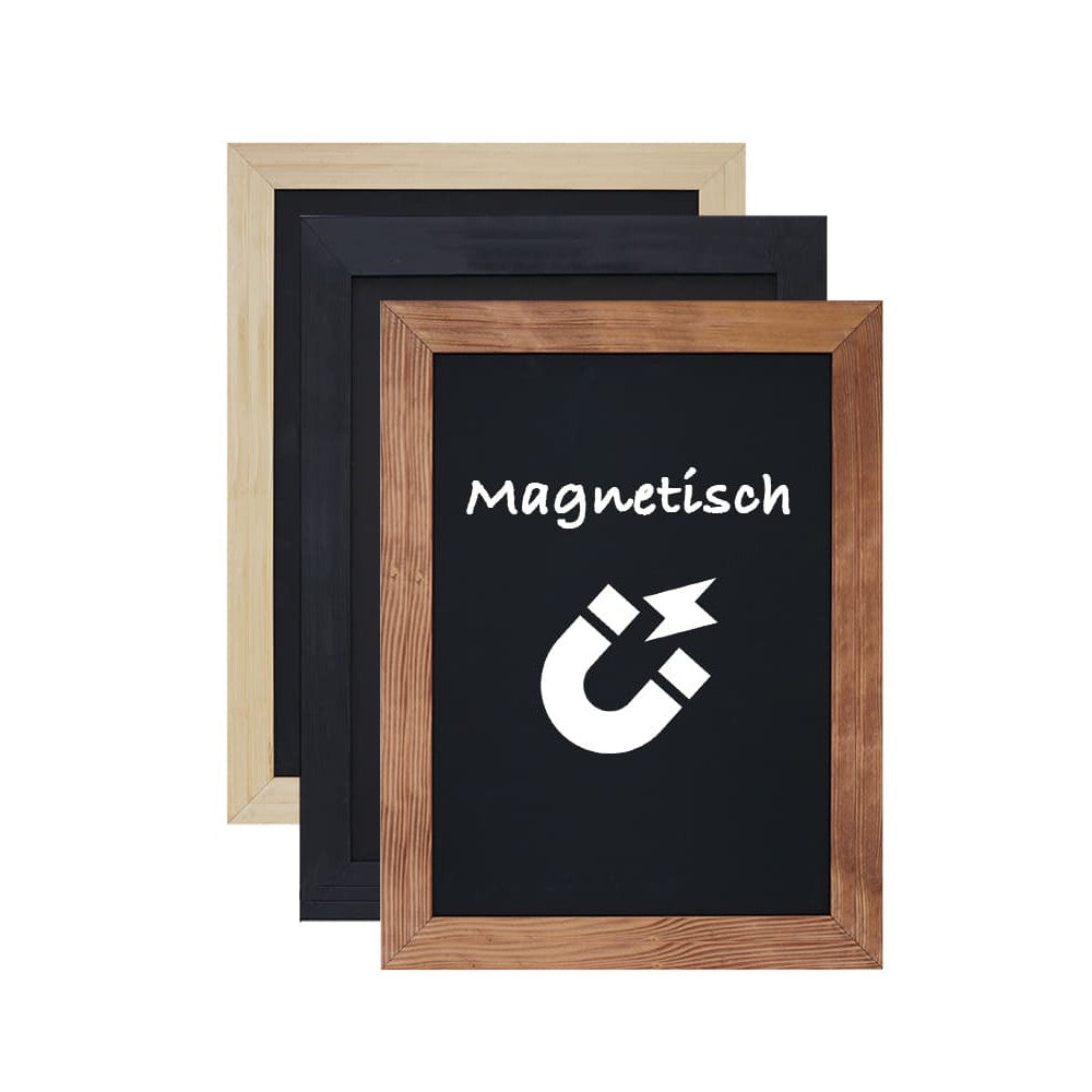 Kreidetafel magnetisch mit Holzrahmen in verschiedenen Farben