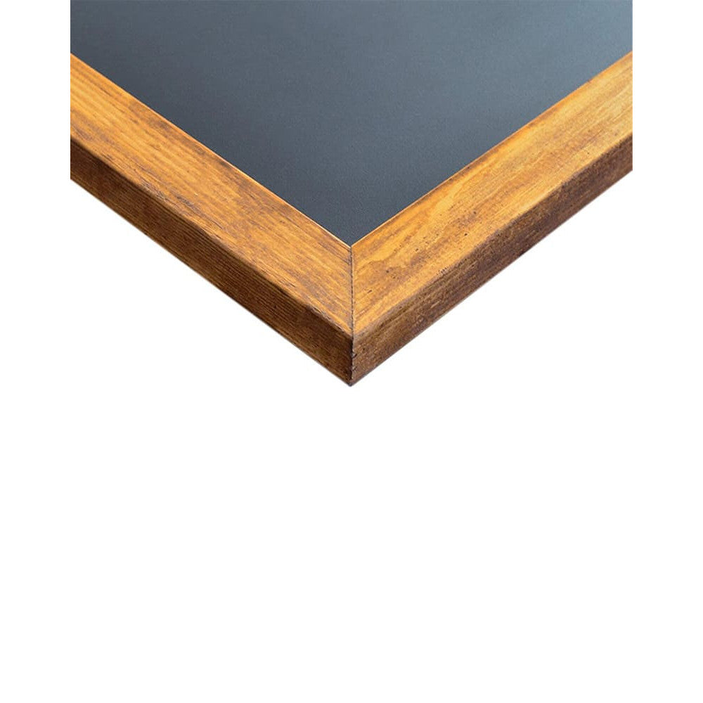 Kreidetafel mit lasiertem Holzrahmen braun