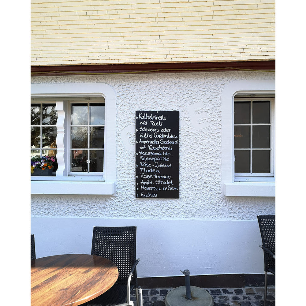 Kreidetafel nach Wunschmass beschriftet mit Kreidemarker