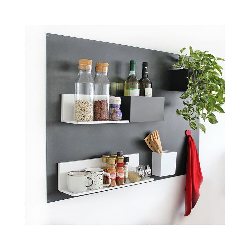L-Halterung wand stark magnetisch, weiss, 30cm, kalamitica