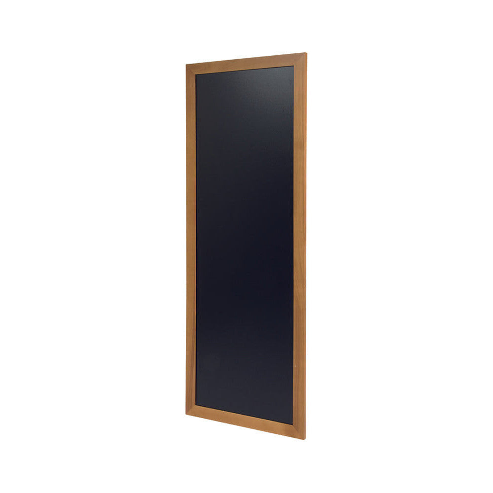 Lange Holz Kreidetafel mit hellbraunem Premium Rahmen, schwarze Kreidetafel mit Holzrahmen, 56x150cm