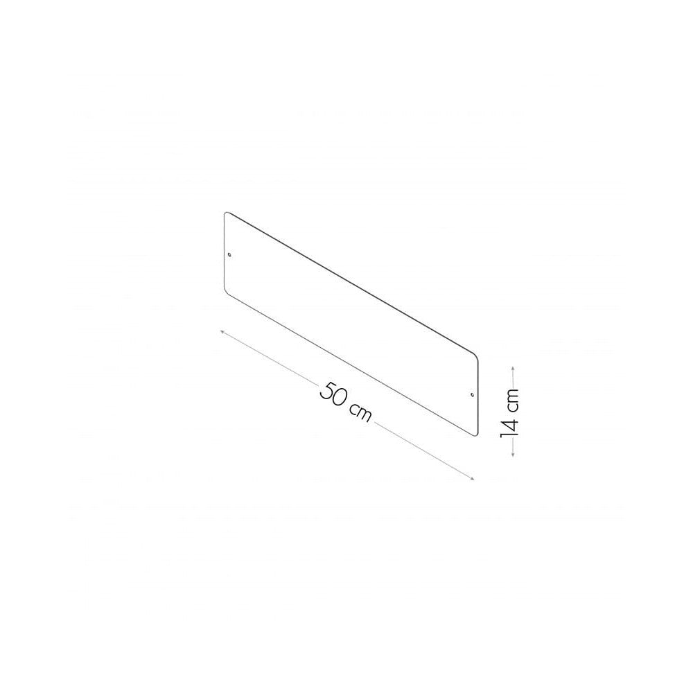 KalaMitica® Kreidetafel Magnetisch, Ohne Rahmen, 14x50cm, Schwarz/Anthrazit
