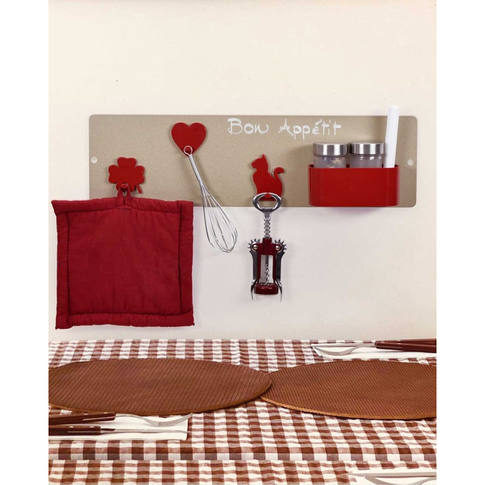 Magnetische Kreidetafel aus Metall Beige 14x50cm als Küchenwandtafel