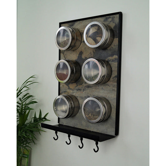 Schiefertafel Magnetisch mit Ablage "Rustic Earth", 20x30cm