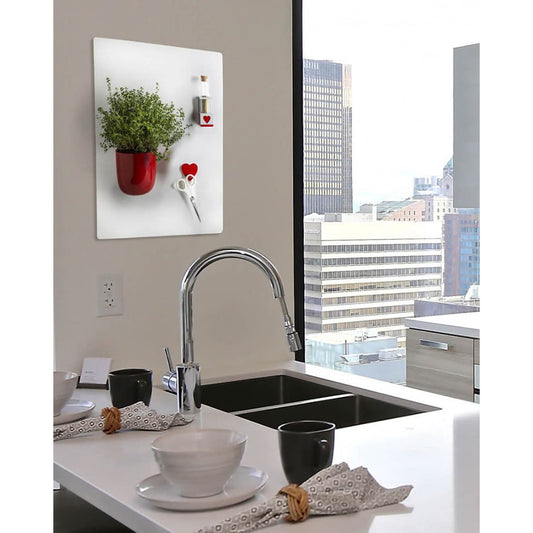 Magnetische Küchen Wandkreidetafel weiss 38x56cm Kalamitica