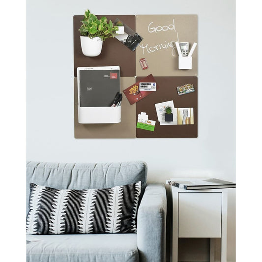 Magnetische Wandkreidetafeln Dekotafel für Wohnraum für Fotos & magnetische Gegenstände Beige & Rostfarbe