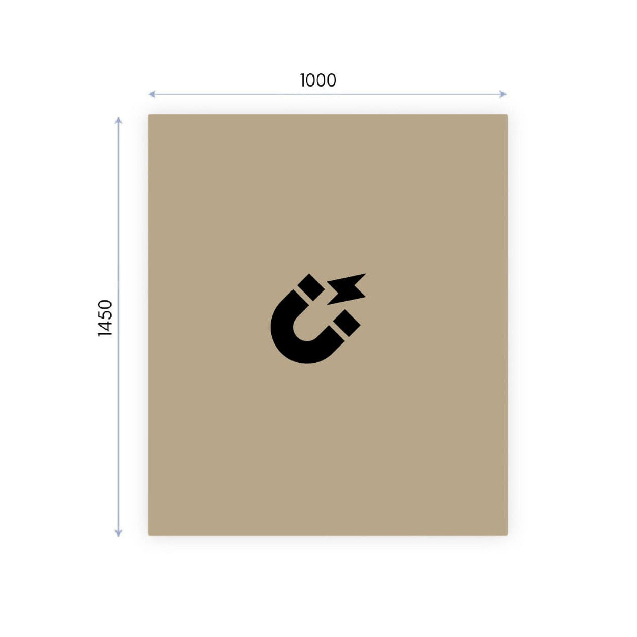 Magnetische XXL Kreidetafel Beige magnetisch 145x100cm günstig online kaufen in der Schweiz