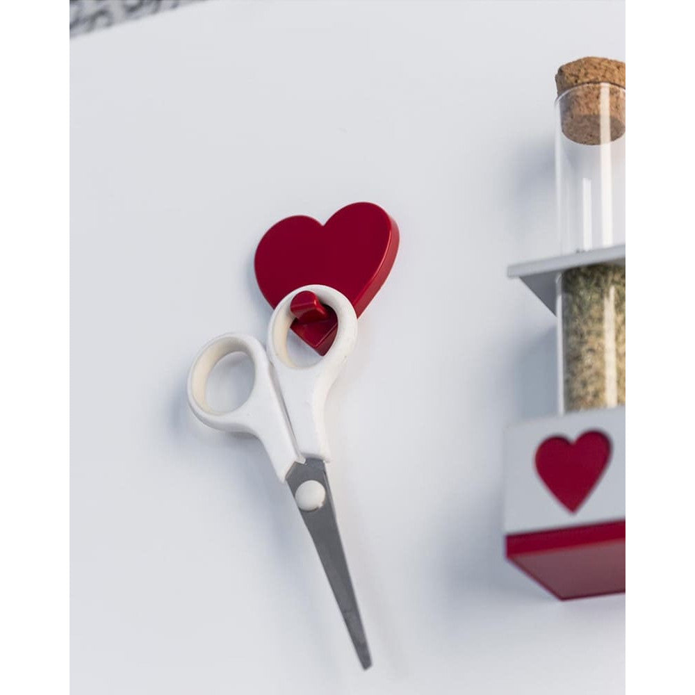 Magnetischer Aufhängegacken Herzform rot