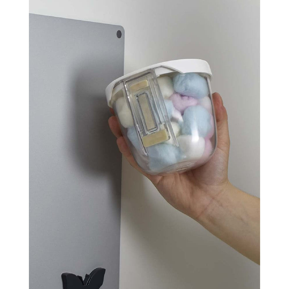 Magnettafel Behälter rund mit weissem Deckel