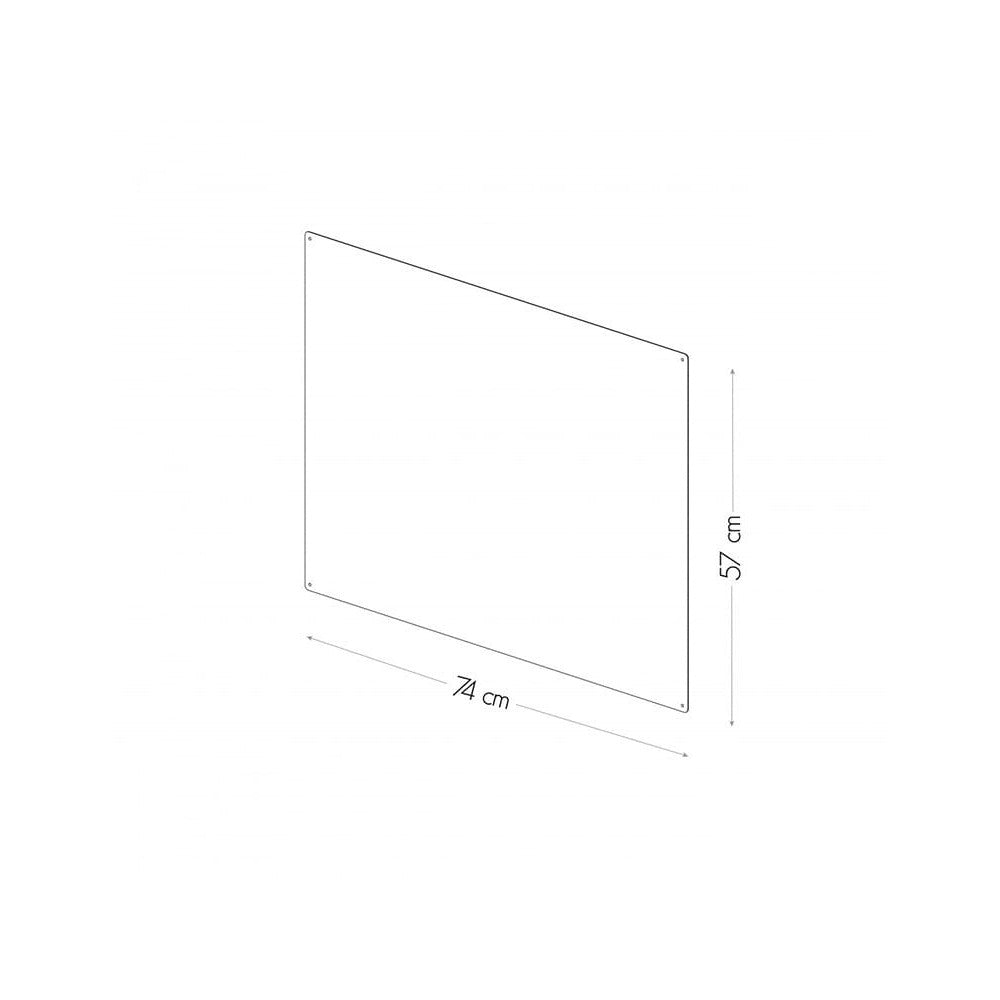 KalaMitica® Kreidetafel Magnetisch, Ohne Rahmen, 57x74cm, Beige